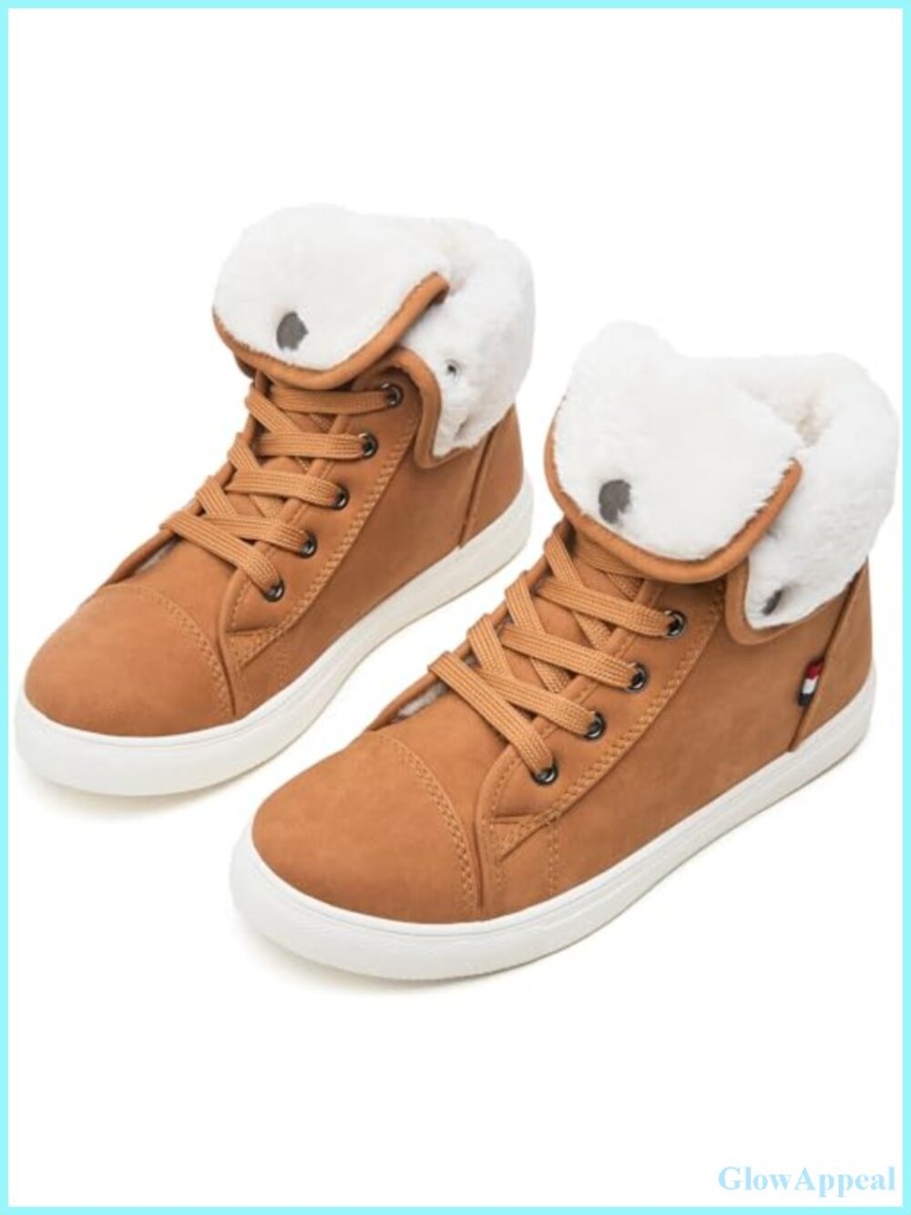 Women's Lace Up Combat Ankle Boots Faux Leather Faux Fur Lining Winter Snow
